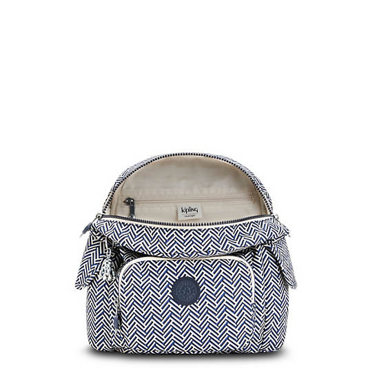 Kipling City Pack Mini Printed Backpacks Urban Chevron | AU 1494SG